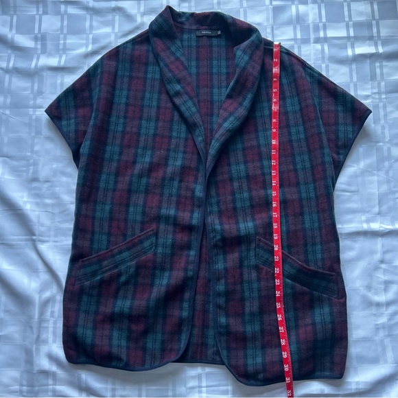 Talula (Aritzia) Plaid Open Front Shorts Sleeve Wool Blend Jacket - Picture 7 of 12